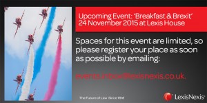 Upcoming event: “Breakfast and Brexit” – register now!